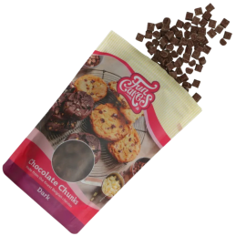 op. 0.35 kg Kawałki ciemnej czekolady do zapiekania - Bake Stable Chocolate Chunks Dark - nr. kat. F30135 Fun Cakes