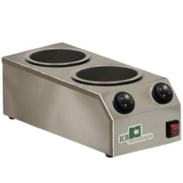 2 x 2 l CARAPHOT MINI 2 09.CPM2 ICB TECNOLOGIE analogowe urządzenie do rozpuszczania i podgrzewania polew