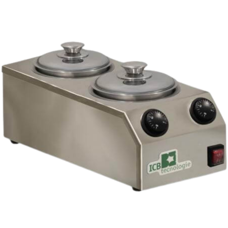 2 x 2 l CARAPHOT MINI 2 09.CPM2 ICB TECNOLOGIE analogowe urządzenie do rozpuszczania i podgrzewania polew