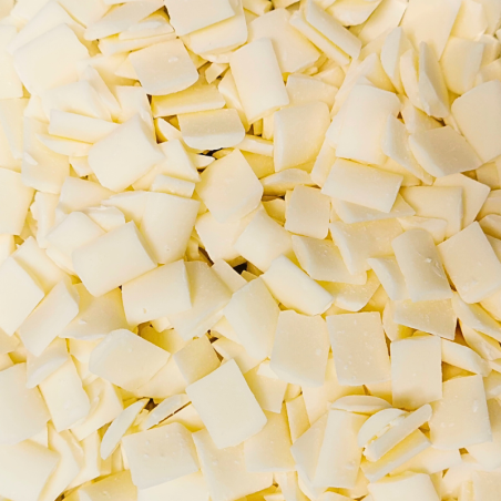 op. 1 kg Biała polewa cukiernicza w postaci łatwych do rozpuszczania kawałków - Non Temp White - Bakels Bakery Ingredients