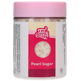 op. 200 g Duże kryształki białego cukru do zapiekania i dekoracji - Pearl Sugar Fun Cakes - dł. 5-15 mm