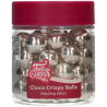 op. 130 g Srebrne chrupiące kulki czekoladowe do dekoracji - śr. 20 mm - choco crispy balls dazzling silver - Fun Cakes