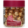 op. 130 g Złote chrupiące kulki czekoladowe do dekoracji - śr. 20 mm - choco crispy balls gorgeous gold - Fun Cakes