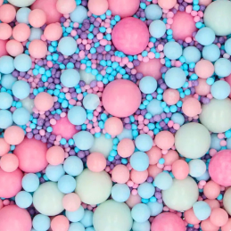 op. 80 g Bubblegum Pop - mieszanka perełek cukrowych w różnych rozmiarach - posypka dekoracyjna - Fun Cakes