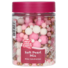 op. 80 g Pink Celebration - mieszanka perełek cukrowych w różnych rozmiarach - posypka dekoracyjna - Fun Cakes