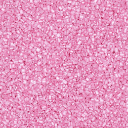 op. 1 kg Różowe kryształki cukrowe - chrupiąca posypka dekoracyjna - dł. 3-6 mm