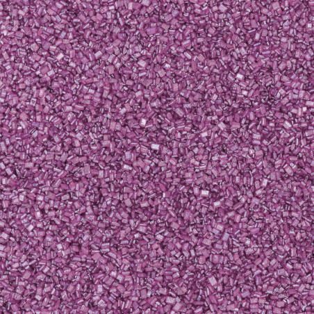 op. 250 g Fioletowe kryształki cukrowe - chrupiąca posypka dekoracyjna - dł. 3-6 mm