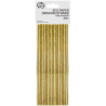op. 24 szt. Błyszczące złote słomki papierowe - do zimnych napojów - śr. 6 mm x dł. 197 mm - GoDan