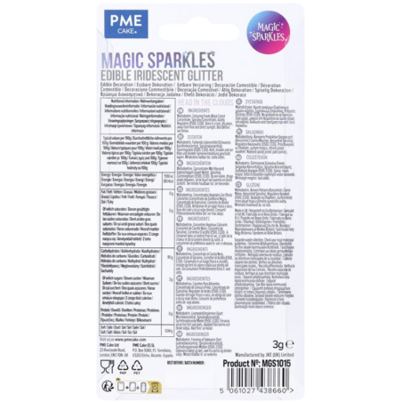 op. 3 g Head in the Clouds Magic Sparkles - opalizujący brokat spożywczy do kreatywnych dekoracji