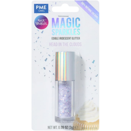 op. 3 g Head in the Clouds Magic Sparkles - opalizujący brokat spożywczy do kreatywnych dekoracji