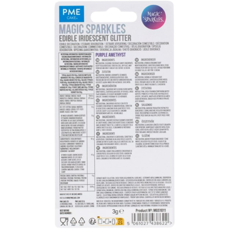 op. 3 g Purple Amethyst  Magic Sparkles - opalizujący brokat spożywczy do kreatywnych dekoracji