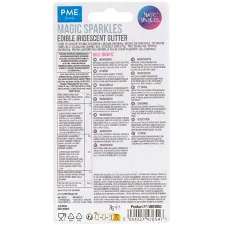 op. 3 g Rose Quartz Magic Sparkles - opalizujący brokat spożywczy do kreatywnych dekoracji