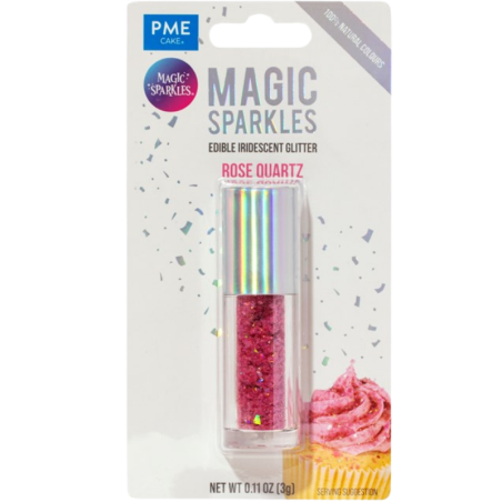 op. 3 g Rose Quartz Magic Sparkles - opalizujący brokat spożywczy do kreatywnych dekoracji