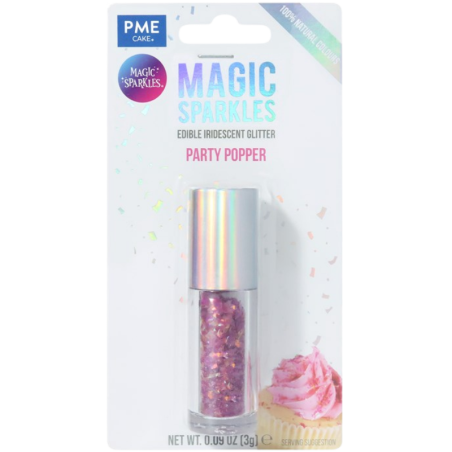 op. 3 g Party Popper Magic Sparkles - opalizujący brokat spożywczy do kreatywnych dekoracji