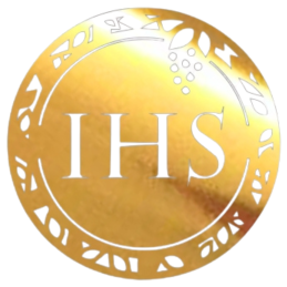 Hostia - złota lustrzana dekoracja na tort komunijny - wys. 70 x szer. 70 mm - nr. kat. 213LZ