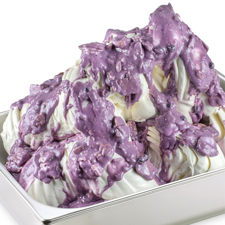 op. 3 kg Pasta Variegato Waferini Mirtillo & Lavanda Babbi - krem jogurtowo-jagodowy z chrupiącymi wafelkami i aromatem lawendy