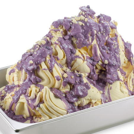 op. 3 kg Pasta Variegato Waferini Mirtillo & Lavanda Babbi - krem jogurtowo-jagodowy z chrupiącymi wafelkami i aromatem lawendy