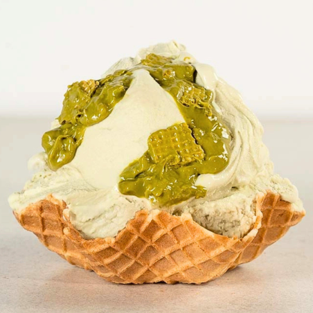 op. 2.5 kg Pasta Variegato Waferini Pistacchio Babbi - krem pistacjowy z białą czekoladą i chrupiącymi wafelkami