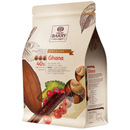 op. 2.5 kg Mleczna czekolada o zaw. 40% kakao - Ghana Cacao Barry - czekolada w kaletkach