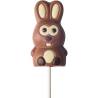 op. 25 g - wesoły króliczek - dekoracyjny lizak z mlecznej czekolady - dł. 137 mm - nr. kat. 10784