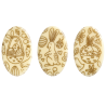 op. 165 szt. Złote obrazki wielkanocne - zestaw dekoracji czekoladowych - wym. 24 x 40 mm - nr. kat. 33759 Barbara Decor
