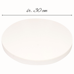 op. 5 szt. styrocake - śr. 30 cm x wys. 2.2 cm - zestaw białych podkładów pod tort