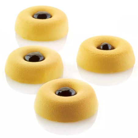 SQ033 Mini Savarin Silikomart - cukiernicza forma silikonowa do mini babeczek - śr. 41 x wys. 12 / poj. 12 ml x 77 porcji