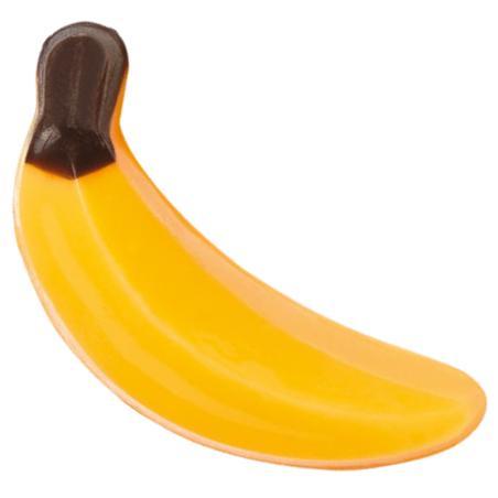 160 szt. ŻÓŁTY BANAN dekoracja z białej czekolady dł. 40 mm 33824 Barbara Decor