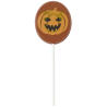 op. 25 g - Straszna dynia - dekoracyjny lizak z mlecznej czekolady na Halloween - dł. 156 x szer. 56 mm