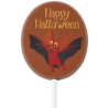 op. 25 g - Nietoperz - dekoracyjny lizak z mlecznej czekolady na Halloween - dł. 156 x szer. 56 mm
