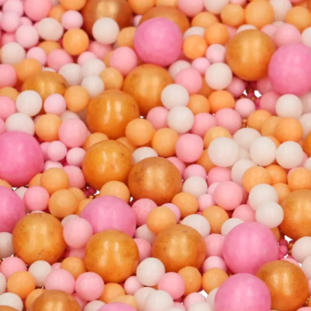 op. 80 g Summer Sunset - mieszanka perełek cukrowych w różnych rozmiarach - posypka dekoracyjna - Fun Cakes