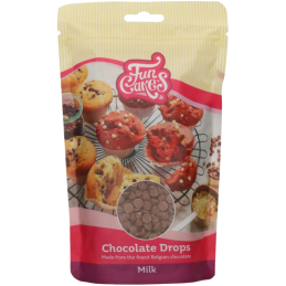 op. 0.35 kg Dropsy z mlecznej czekolady do zapiekania - Bake Stable Chocolate Drops Milk - nr. kat. F30125 Fun Cakes