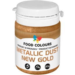 op. 20 g Metallic Dust Gold - złoty pyłek do dekorowania powierzchni wyrobów cukierniczych - nr. kat. WS-P-173 Food Colours