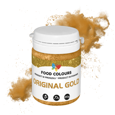 op. 20 g Original Gold - złoty pyłek do dekorowania powierzchni wyrobów cukierniczych - nr. kat. WS-P-157 Food Colours