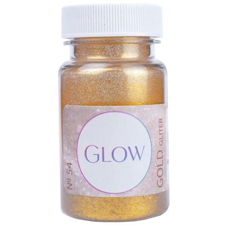 op. 8 g Glow Gold Glitter - złoty brokat do kreatywnych dekoracji spożywczych - No.54 Sweet Decor