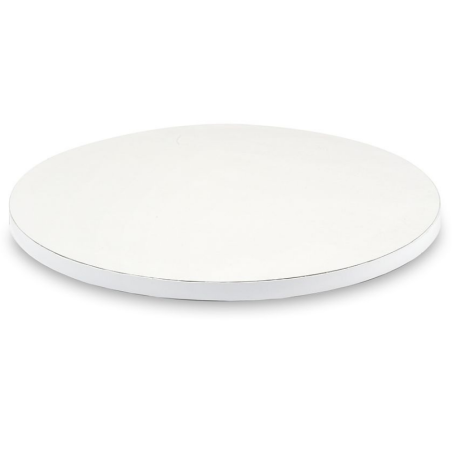 śr. 50 cm x wys. 1.2 cm Biały podkład pod tort bez wzoru - gruba podkładka do transportu i serwowania ciast
