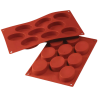 SF018 Medium Ovals Silikomart - uniwersalna forma silikonowa - dł. 70 x szer. 50 x wys. 20 mm / poj. 50 ml x 9 porcji
