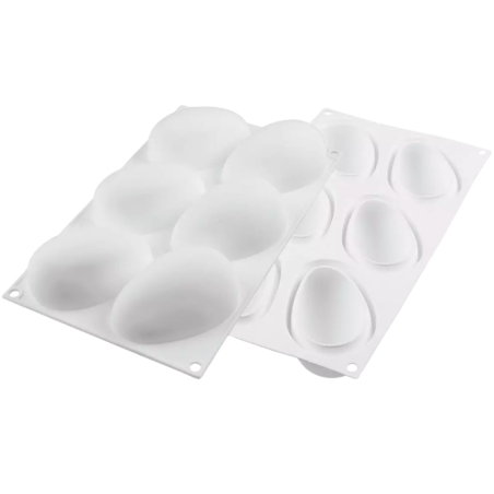 Mango 130 Silikomart - zestaw do owocowych monoporcji - forma silikonowa z wykrojnikiem - poj. 130 ml x 6 porcji