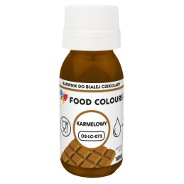 op. 18 ml Karmelowy barwnik spożywczy do białej czekolady - na bazie oleju roślinnego - nr. kat. OS-LC-080 Food Colours