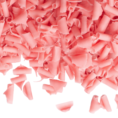 200 g POSYPKA TRUSKAWKOWA BARBARA DECOR dekoracyjne różowe wiórki z białej czekolady 9 x 5 mm (produkt konfekcjonowany)