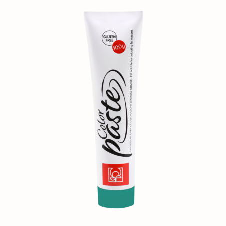 op. 100 g COLORPASTE LIPO VERDE ACQUA 23327 MODECOR - turkusowy barwnik na bazie tłuszczu roślinnego - do barwienia czekolady