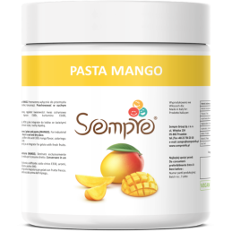 poglądowe zdjęcie opakowania produktu z etykietą producenta - pasta mango do lodów owocowych - Sempre Ingredients