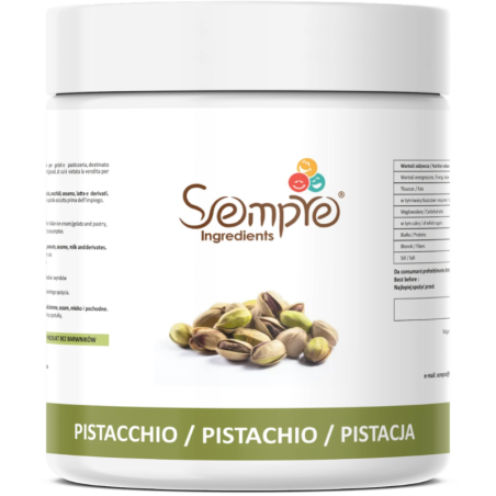 pasta 100% pistacji - zdjęcie poglądowe opakowania produktu z etykietą producenta - Sempre Ingredients