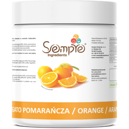 variegato pomarańcza - zdjęcie poglądowe opakowania produktu z etykietą producenta - Sempre Ingredients
