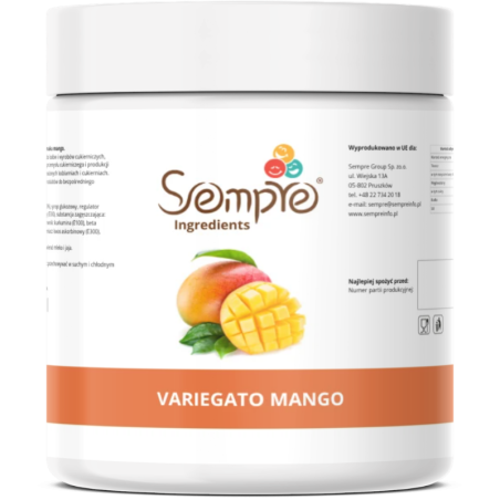 variegato mango - zdjęcie poglądowe opakowania produktu z etykietą producenta - Sempre Ingredients