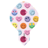 op. 600 szt. Wtykacze waflowe Smiley - 8 wzorów - kolorowa dekoracja waflowa - nr. kat. 40455 Modecor