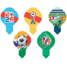 op. 600 szt. Wtykacze waflowe Mistrzostwa Świata w Piłce Nożnej 2026 w 5 kolorowych wzorach - nr. kat 11410 Modecor