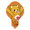 op. 600 szt. Wtykacze waflowe Care Bears - 8 wzorów - dekoracja waflowa z bohaterami z bajek - nr. kat. 40142 Modecor