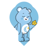 op. 600 szt. Wtykacze waflowe Care Bears - 8 wzorów - dekoracja waflowa z bohaterami z bajek - nr. kat. 40142 Modecor