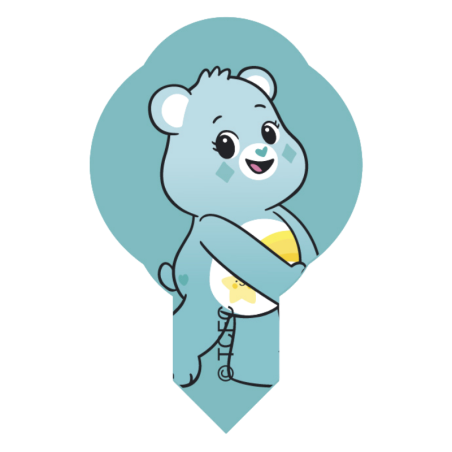 op. 600 szt. Wtykacze waflowe Care Bears - 8 wzorów - dekoracja waflowa z bohaterami z bajek - nr. kat. 40142 Modecor
